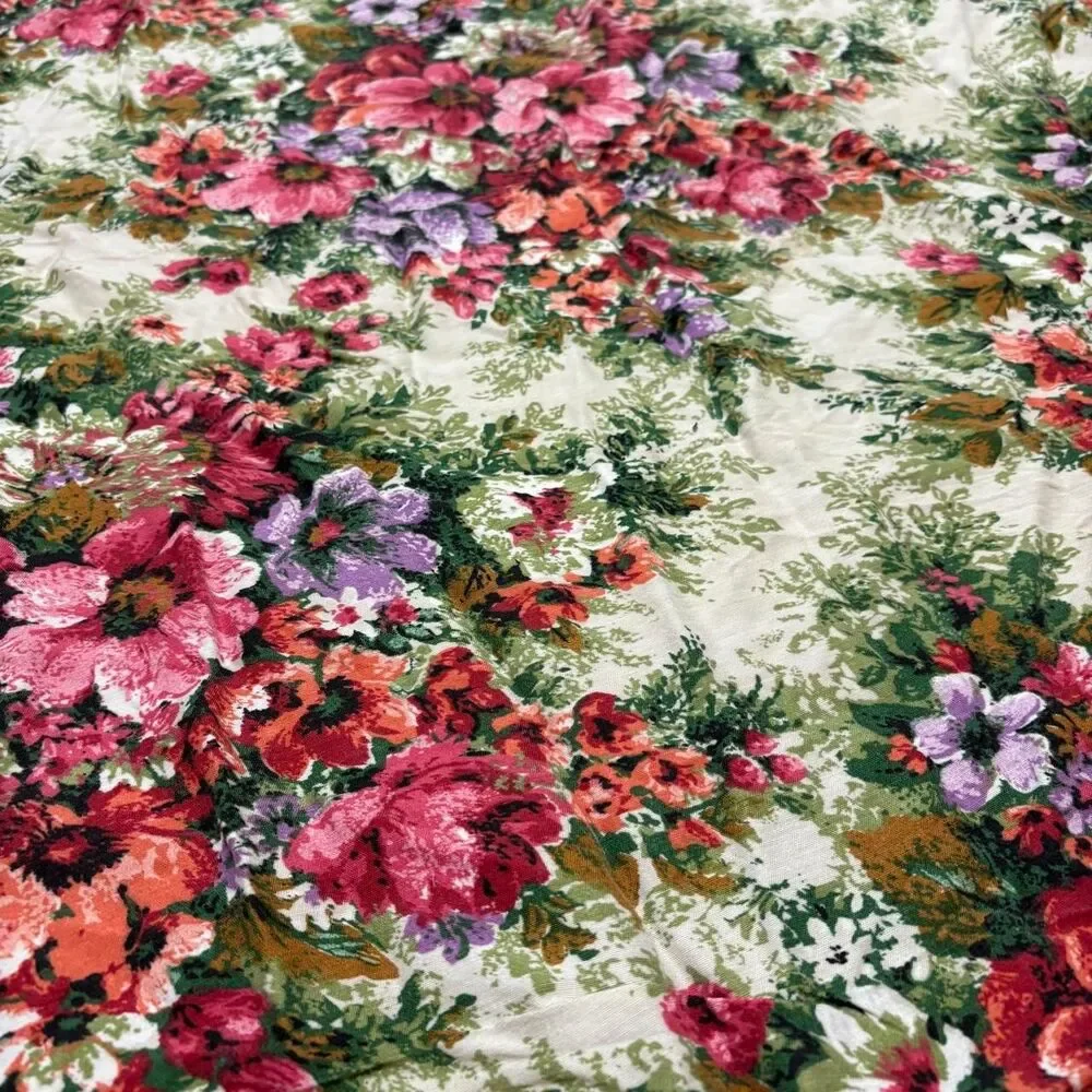 Vintage Cottage Fairy Feminine Oval Floral Table Cloth